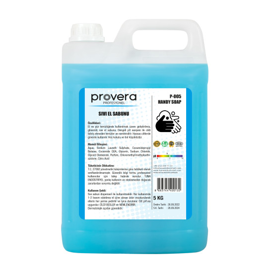 Sıvı El Sabunu Kremli 5 Kg (Provera P)